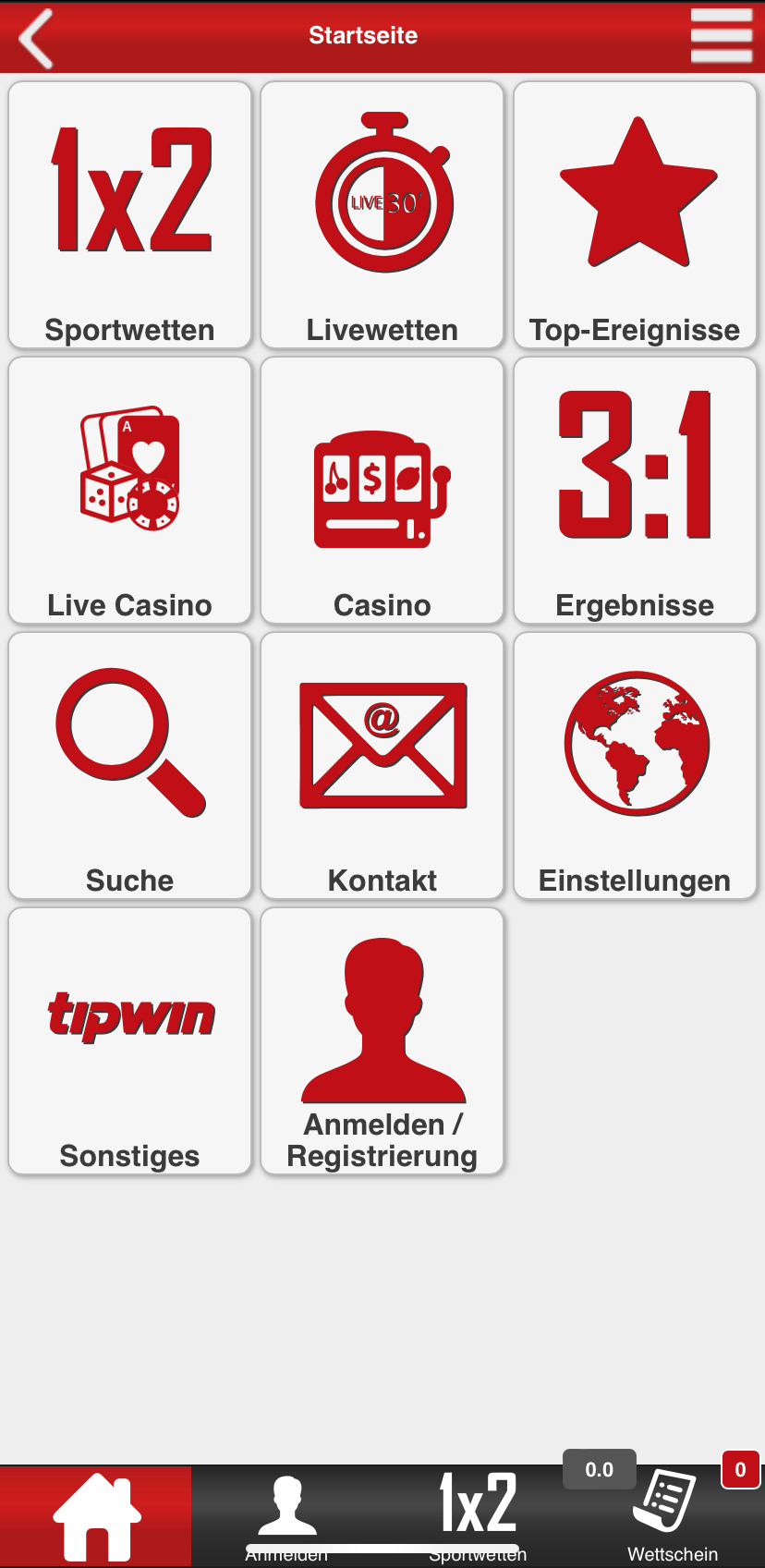 Tipwin Mobile App für Android